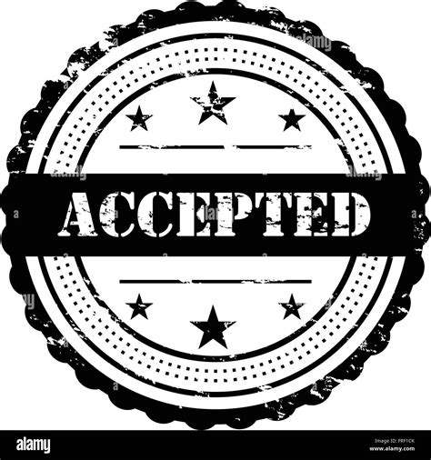 Accepted Stamp Sticker Stock Vector Image & Art - Alamy