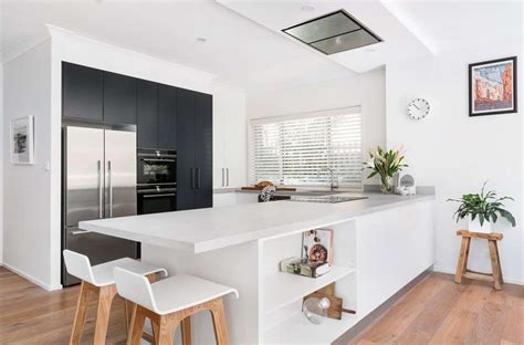 Modern Kitchen Design - White And dark Grey Colour Scheme