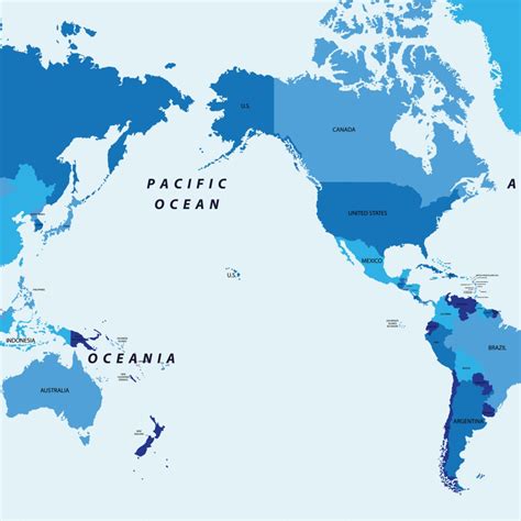 Pacific Islands On World Map