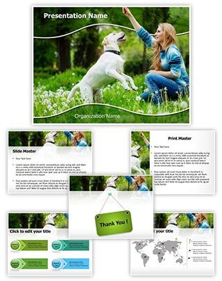 Professional Dog Human Friendship Editable PowerPoint Template