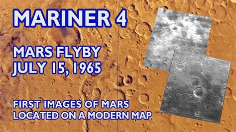 MARINER 4 Mars Flyby (1965/07/15) - Mars images on a modern map - First ...