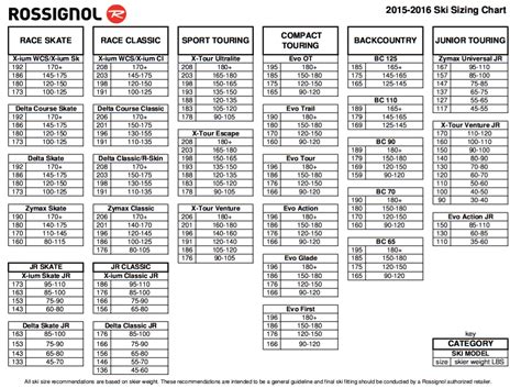 Nordic Boot Size Chart