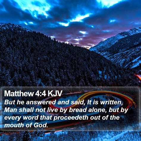 Matthew 4:4 KJV Bible Verse Images