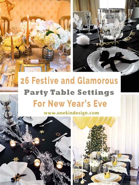 26 Festive and glamorous party table settings for New Year's Eve