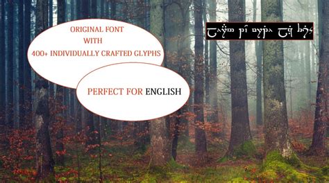 Tengwar Font / General Mode / Sindarin / Tolkien Font / Elvish Font - Etsy