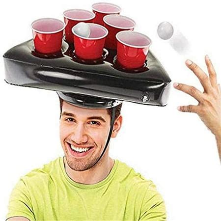 Wweixi Inflatable Beer Pong Cap Throwing Interactive Game Toy Funny Inflatable Cap for Parties ...