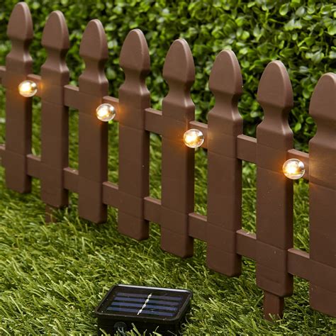 6-Ft. Solar Border Fence Panel - Garden Landscape Edging Stake - Walmart.com - Walmart.com