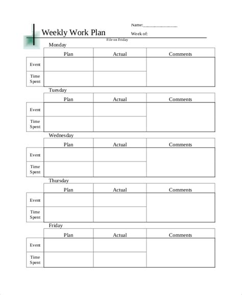 FREE 17+ Sample Work Plan Templates in MS Word | PDF