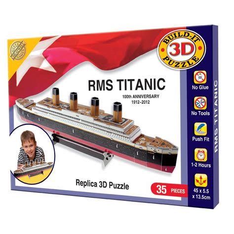 Cheatwell Games Build-It 3D Puzzle RMS Titanic 35 Piece Puzzle