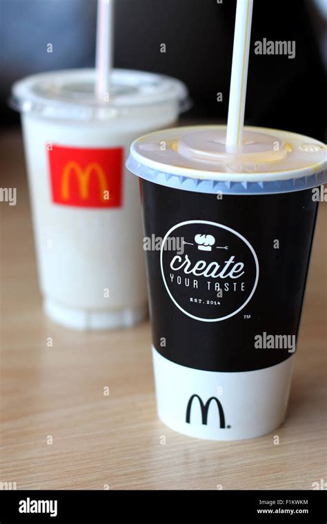 McDonald's drinks on the table Stock Photo - Alamy