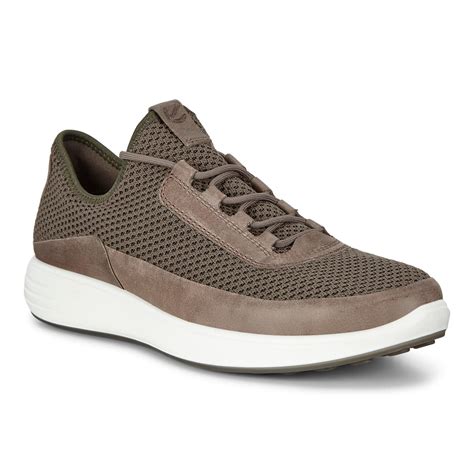 ECCO Men's Soft 7 Runner Mesh Sneaker Dark Clay | Laurie's Shoes