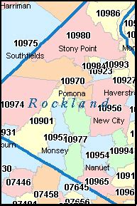 ROCKLAND County, New York Digital ZIP Code Map