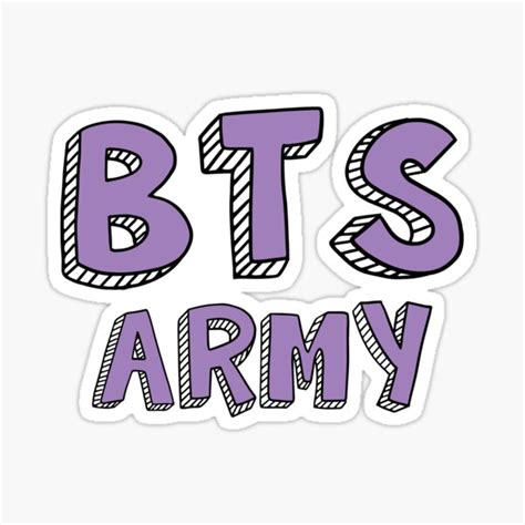 "BTS ARMY " Sticker by goodshitprod | Redbubble