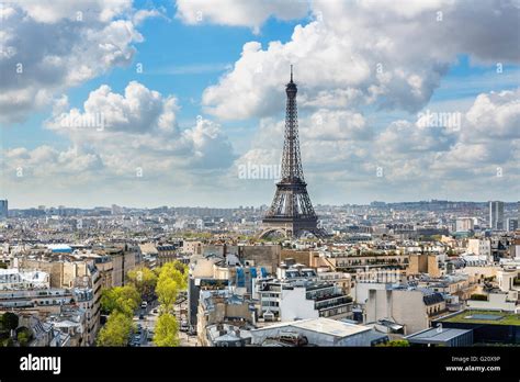 Paris skyline with Eiffel tower in the background Stock Photo - Alamy