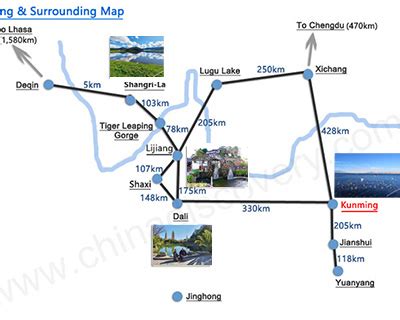 Kunming Map: Map of Kunming China & Kunming Attractions