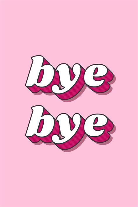 Bye bye word retro bold font typography | free image by rawpixel.com | Cute typography, Bold ...