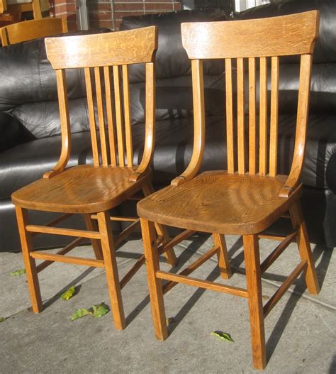 UHURU FURNITURE & COLLECTIBLES: SOLD - Antique Oak Chairs - $40 each