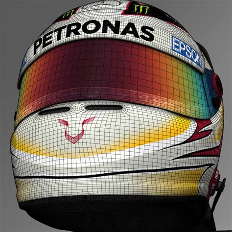 3D model Lewis Hamilton Helmet 2015 VR / AR / low-poly OBJ 3DS FBX C4D MA MB DAE | CGTrader.com