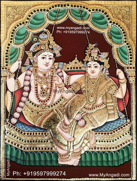 Radha Krishna Tanjore Painting | Tanjore painting, Painting ...