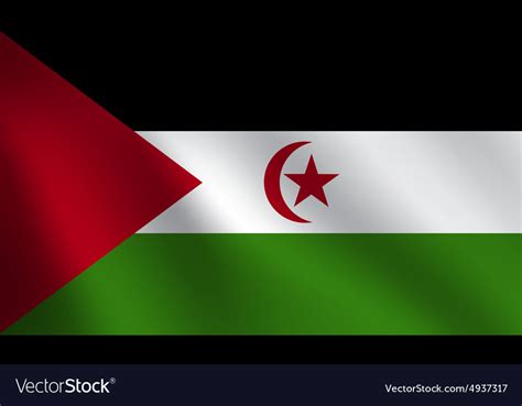 Western sahara flag Royalty Free Vector Image - VectorStock