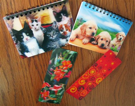 Cute lenticular/3D mini-notebooks and bookmarks at Dollar Tree, many designs. The bookmarks have ...