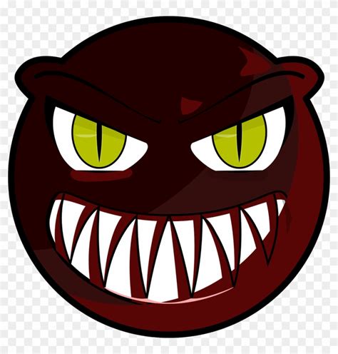 Angry,smiley - Scary Monster Face Cartoon, HD Png Download - 1280x1280 ...