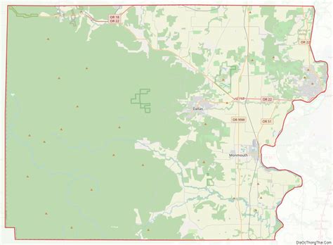 Map of Polk County, Oregon - Thong Thai Real