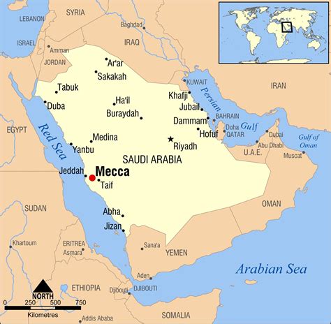 Mecca Saudi Arabia map - Map of mecca in Saudi Arabia (Western Asia - Asia)