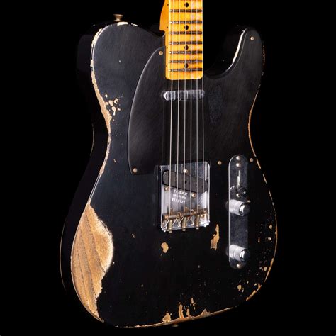 Fender Custom Shop 1952 Telecaster Heavy Relic Black Streamline U Neck - WildCat Guitars