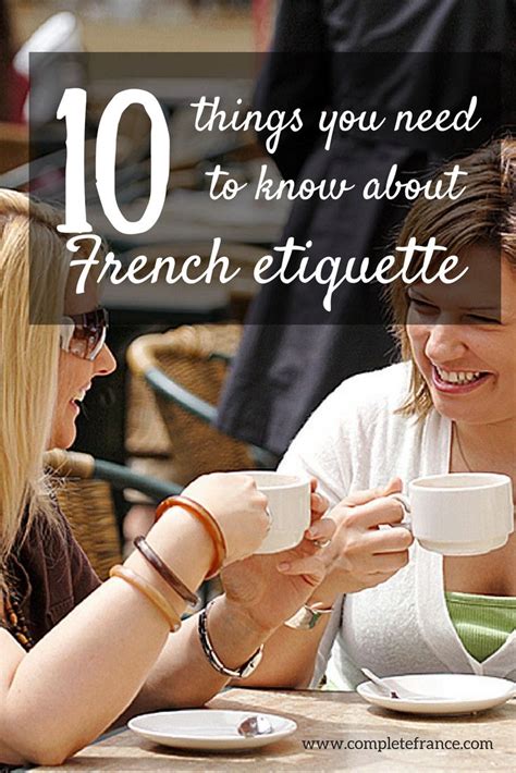 10 things you need to know about French etiquette-- Tanks that Get Around is an online store ...