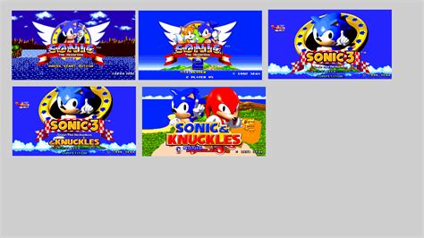 Sonic Trilogy and Knuckles - Title Screens (SEGA a by Abbysek on DeviantArt