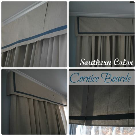 Southern Color: Guestroom Makeover: Curtains & Cornice Boards