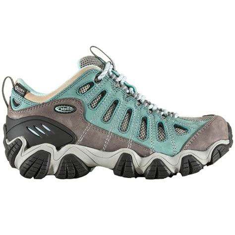 OBOZ Women's Sawtooth Low BDry Waterproof Hiking Shoes, Mineral Blue