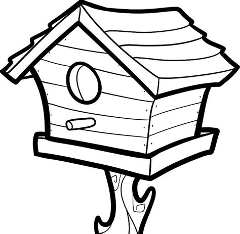 Free Birdhouse Clipart Black And White, Download Free Birdhouse Clipart ...