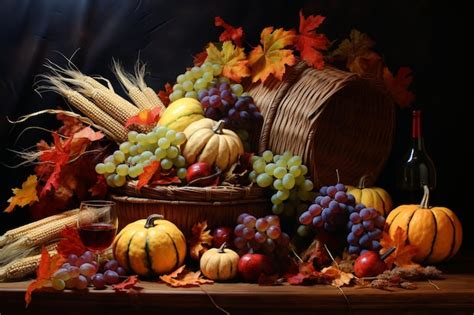 Premium Photo | Fall Harvest Cornucopia Beauty