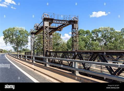 The Wilcannia centre lift bridge in New South Wales Stock Photo - Alamy