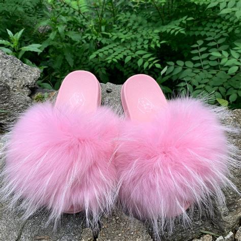 Fur Slides - Etsy