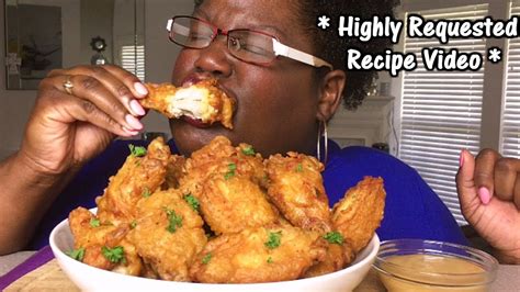 HIGHLY REQUESTED RECIPE BATTERED FRIED CHICKEN + MUKBANG - YouTube