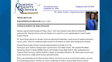 Camden County Schools name superintendent | firstcoastnews.com