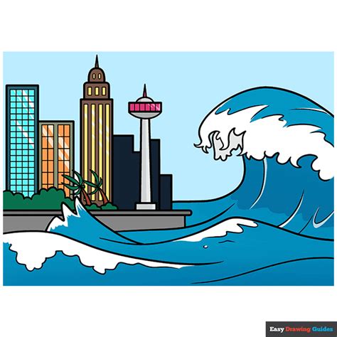 How to Draw a Tsunami - Really Easy Drawing Tutorial