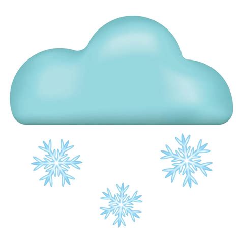 Cloud with snow emoji icon. Blizzard cloudy winter day weather symbol ...