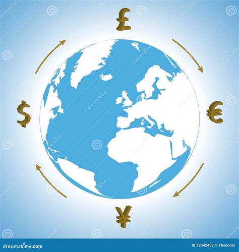 Money around the world stock illustration. Illustration of trading - 39342437