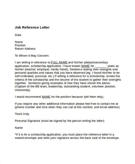 10+ Job Reference Letter Templates - Sample, Example, Format | Free & Premium Templates