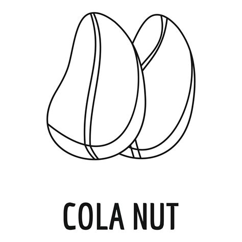 Cola nut icon, outline style 14630554 Vector Art at Vecteezy