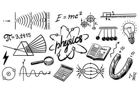 Physics Icons. School symbols | Education Illustrations ~ Creative Market