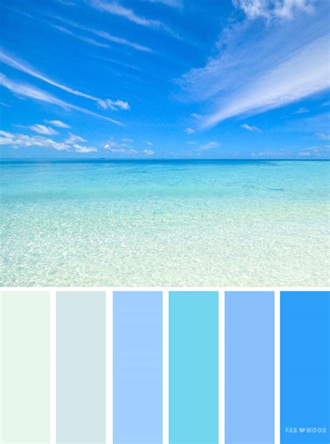 Blue sea inspired color palette, blue sea color scheme