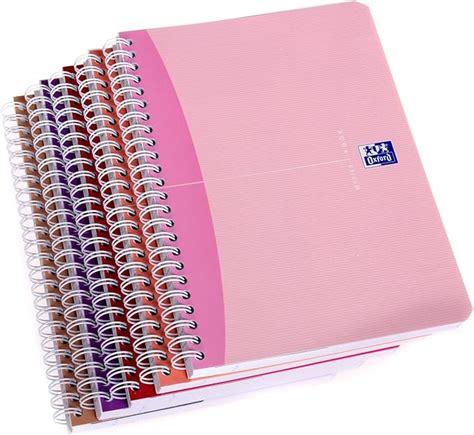 Oxford Pearlescent A5 Soft Cover Notebook Wirebound Ruled and Margin ...