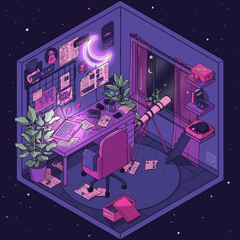 Isometric Art, Isometric Design, Kawaii Room, Kawaii Art, Perspective ...