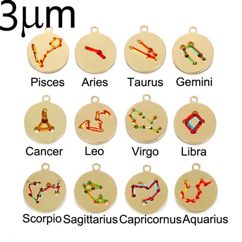 3UM Virgo Necklace Colorful Cord Virgo Zodiac Personality Birthstone In Jewelry 12 Constellation ...