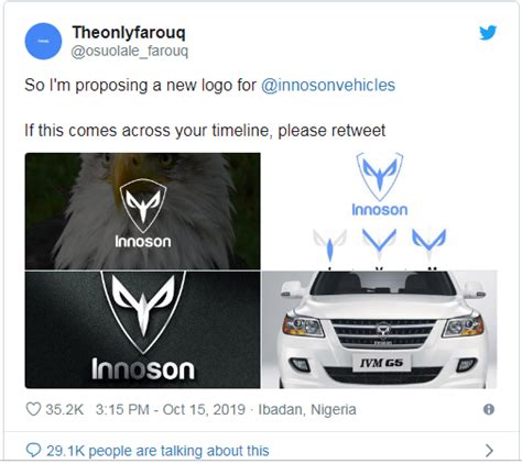 Undergraduate Who Redesigned Innoson Motors Logo Says He Is ‘happy And ...